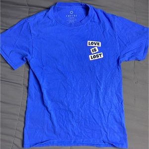 Blue Empyre Love Is Lost size small graphic tee